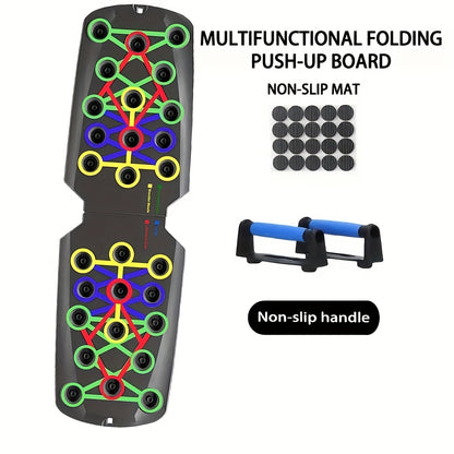 [Adjustable Push Up Board] Adjustable Push Up Board with Resistance Bands-Like System & Non-Slip Surface