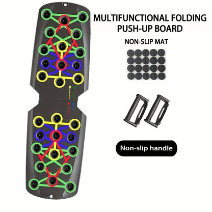 [Adjustable Push Up Board] Adjustable Push Up Board with Resistance Bands-Like System & Non-Slip Surface