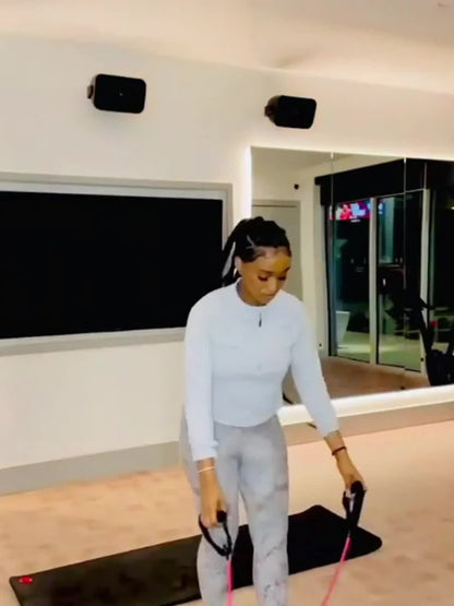 1pc Premium TPE Resistance Band - U-Shaped, Elastic Fitness Rope with Comfort Handles in Red/Green/Black - Ideal for Home Workouts & Strength Training