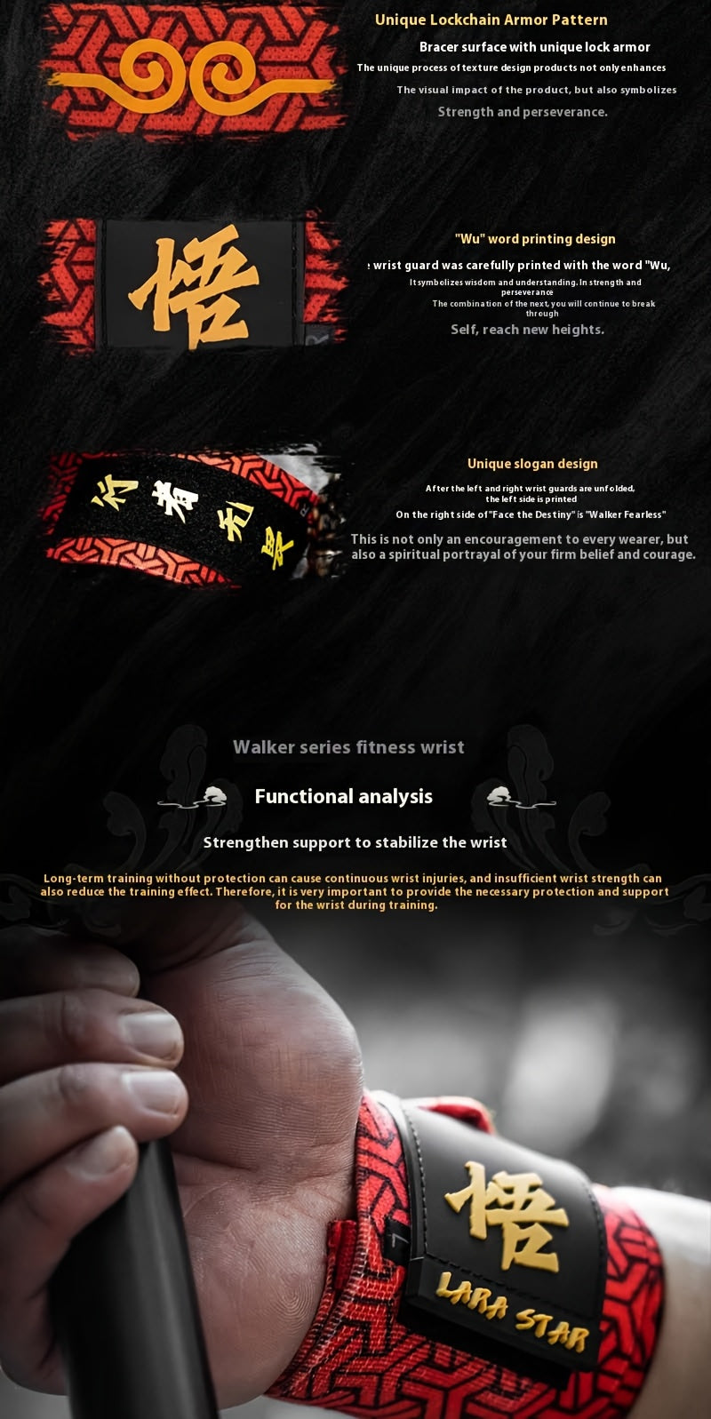 [Adjustable Wrist Support] Adjustable Wrist Support Brace, designed to provide pressure support for weightlifting and push ups