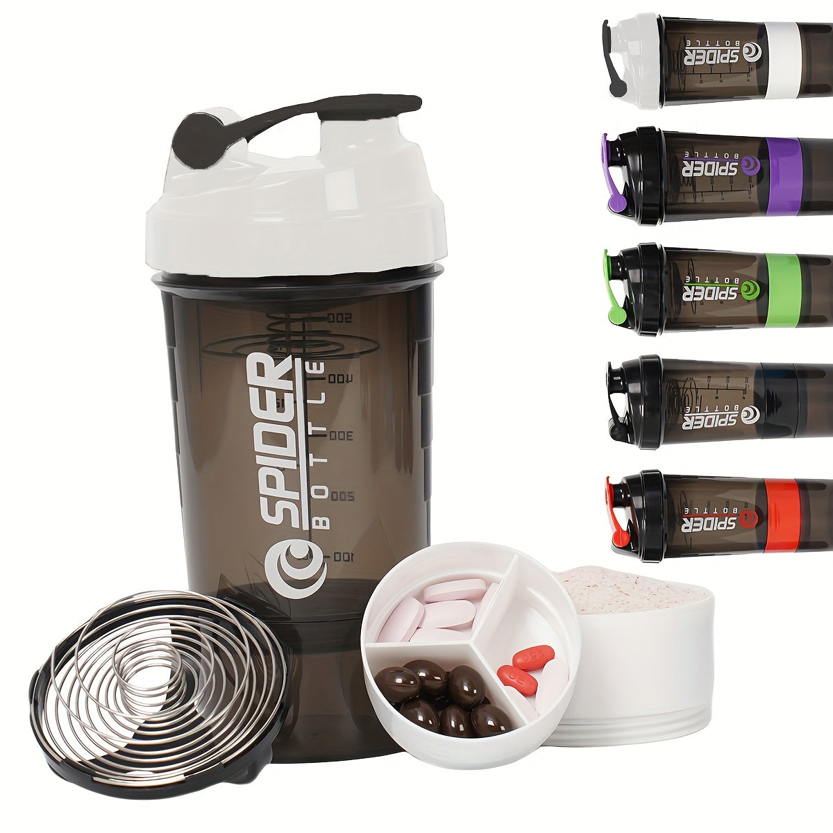 16oz Protein Shaker Bottle with Mixing Ball