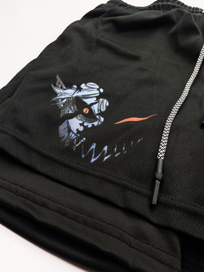 2-Pack Men's 2in1 Double Layer Shorts, Multi-Functional with Pockets