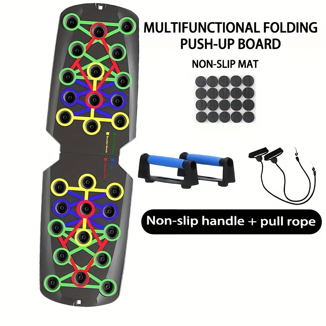 [Adjustable Push Up Board] Adjustable Push Up Board with Resistance Bands-Like System & Non-Slip Surface