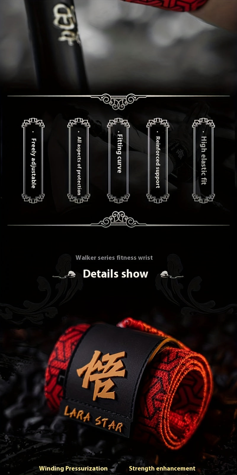 [Adjustable Wrist Support] Adjustable Wrist Support Brace, designed to provide pressure support for weightlifting and push ups