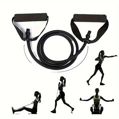 1pc Premium TPE Resistance Band - U-Shaped, Elastic Fitness Rope with Comfort Handles