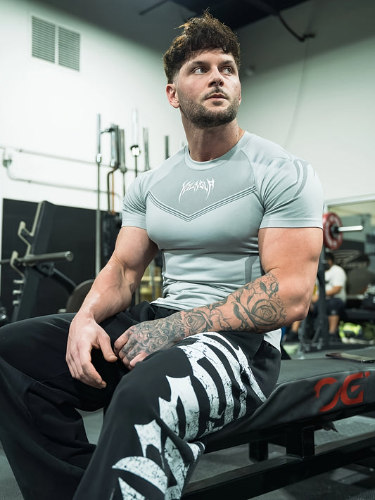 Men's High-Stretch Quick-Dry Athletic Shirt - Gym Workout Top with Muscle Definition