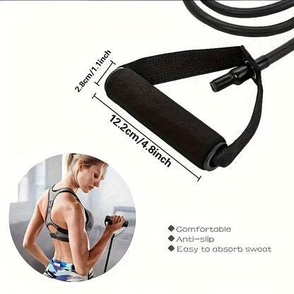 1pc Premium TPE Resistance Band - U-Shaped, Elastic Fitness Rope with Comfort Handles