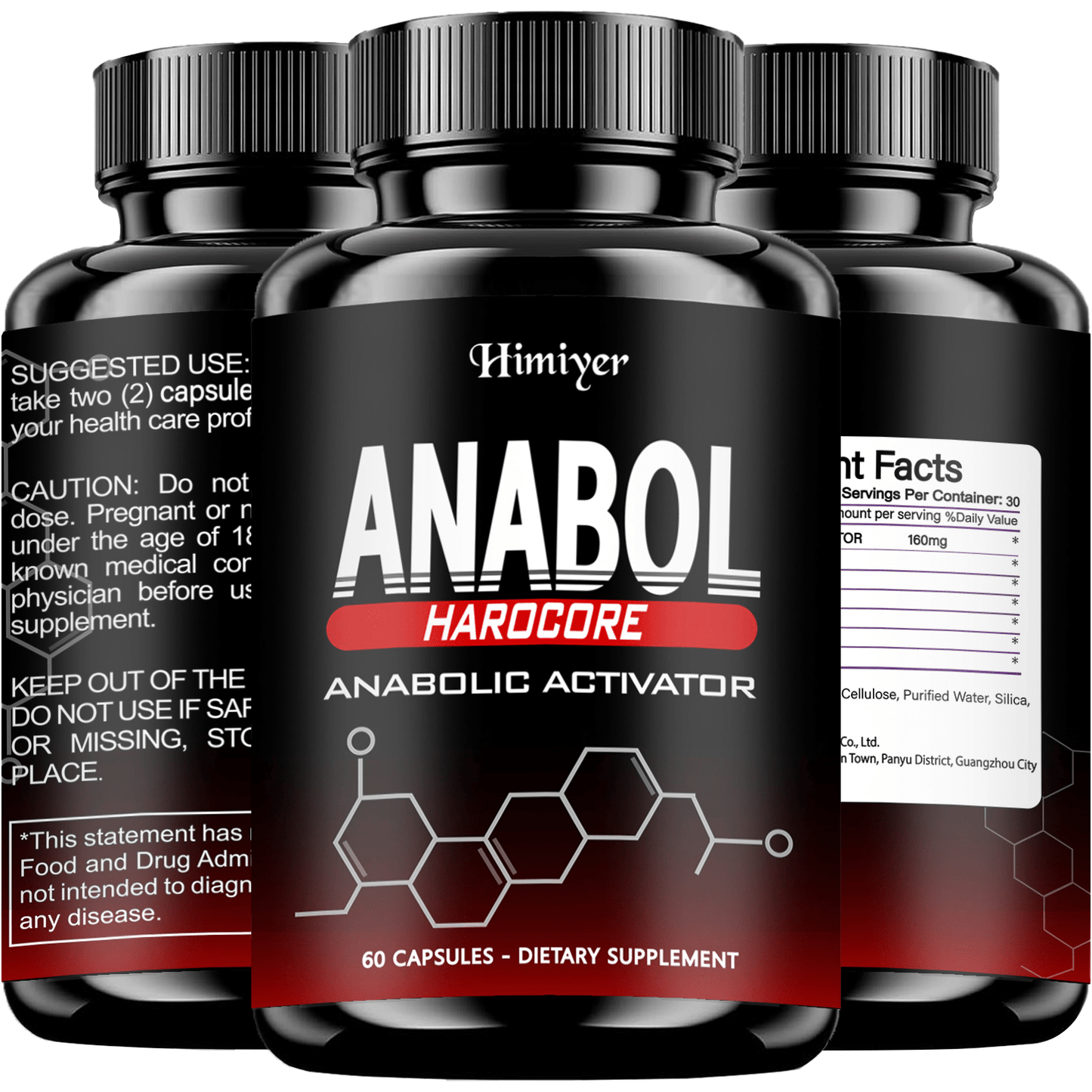 5Packs Himiyer Anabol Hardcore Anabolic Activator, Dietary Supplement for Men