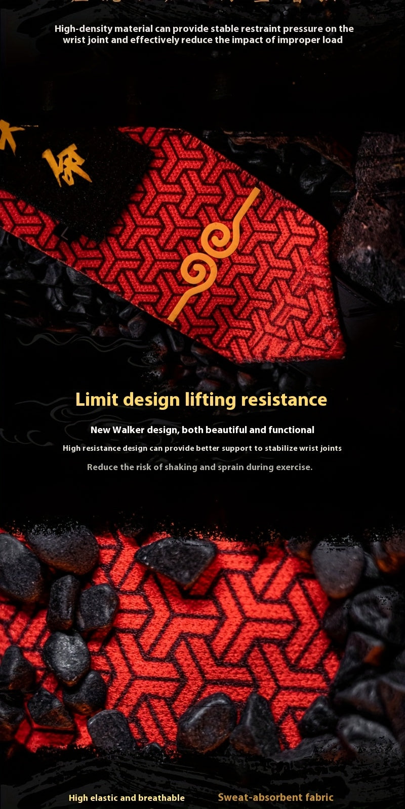 [Adjustable Wrist Support] Adjustable Wrist Support Brace, designed to provide pressure support for weightlifting and push ups