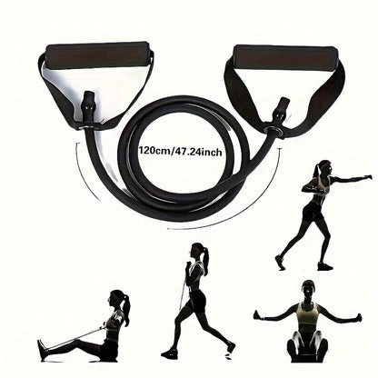 1pc Premium TPE Resistance Band - U-Shaped, Elastic Fitness Rope with Comfort Handles
