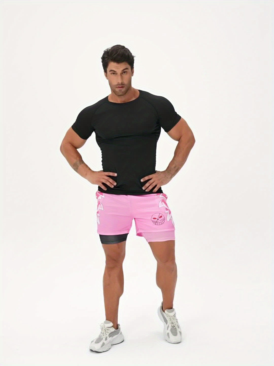 3pcs Wing Print Compression T-Shirts for Men - High Elasticity