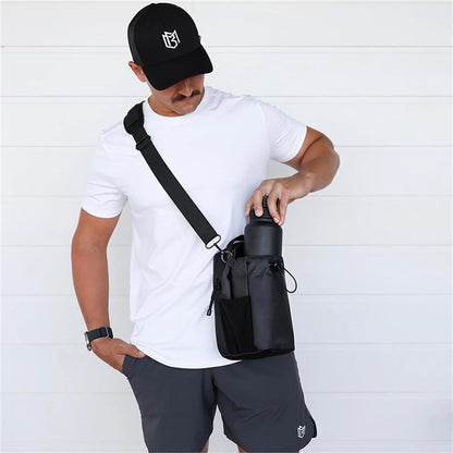 Magnetic Gym Bottle Sling Bag for Men and Women Gym Magnetic Water Bottle Bag Magnetic Water Bottle Pouch for Gym Travelling