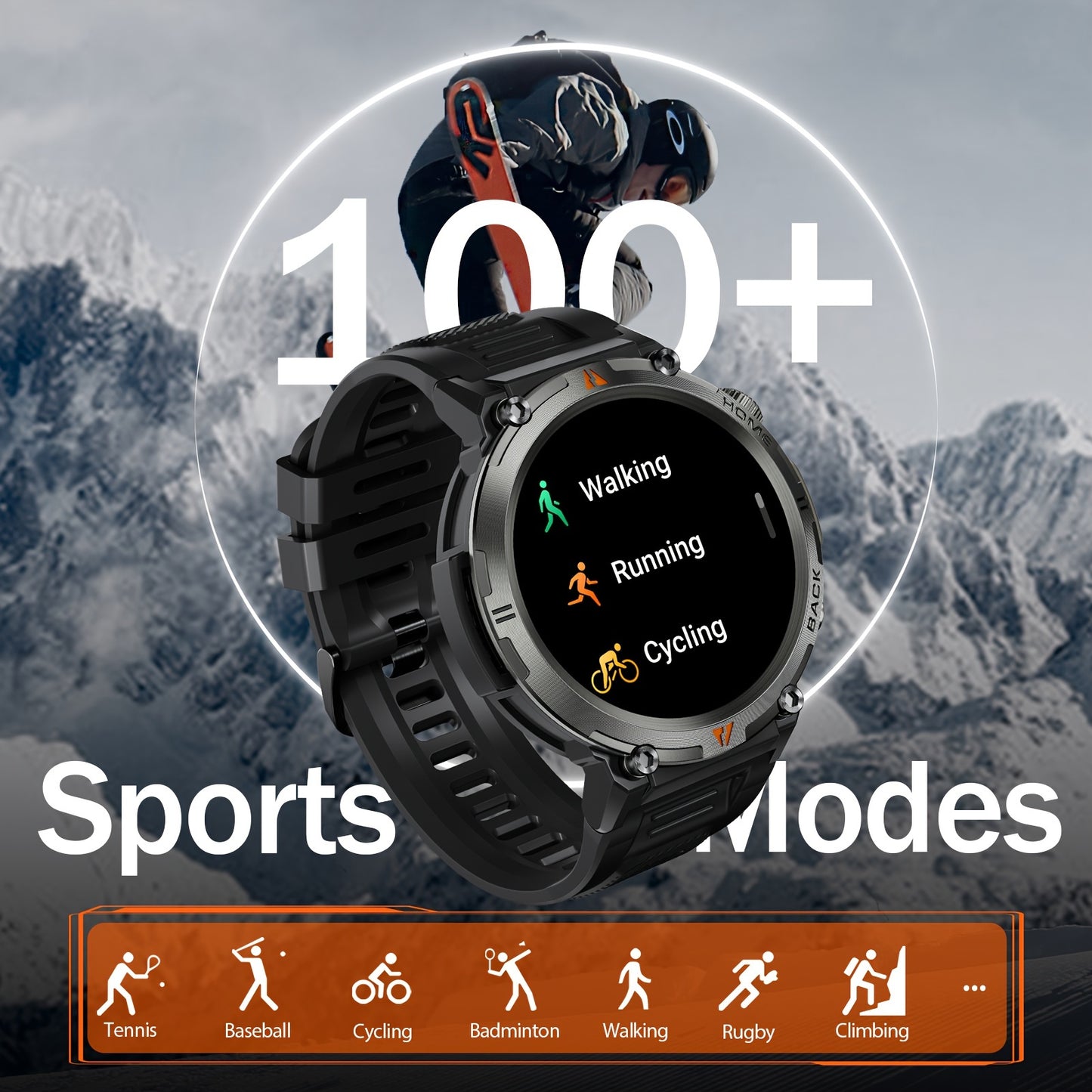 JELLOO Men'S Outdoor Sports Smartwatch