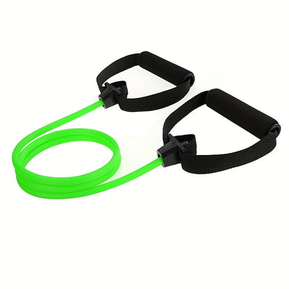 1pc Premium TPE Resistance Band - U-Shaped, Elastic Fitness Rope with Comfort Handles in Red/Green/Black - Ideal for Home Workouts & Strength Training