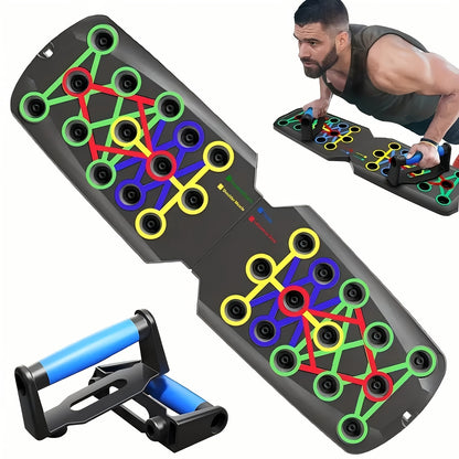 [Adjustable Push Up Board] Adjustable Push Up Board with Resistance Bands-Like System & Non-Slip Surface