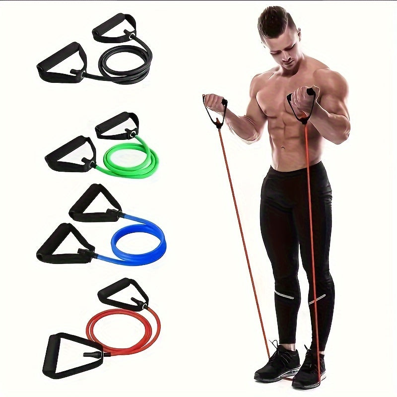1pc Premium TPE Resistance Band - U-Shaped, Elastic Fitness Rope with Comfort Handles
